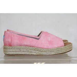 Toms open toe alpargata espadrilles NWOB